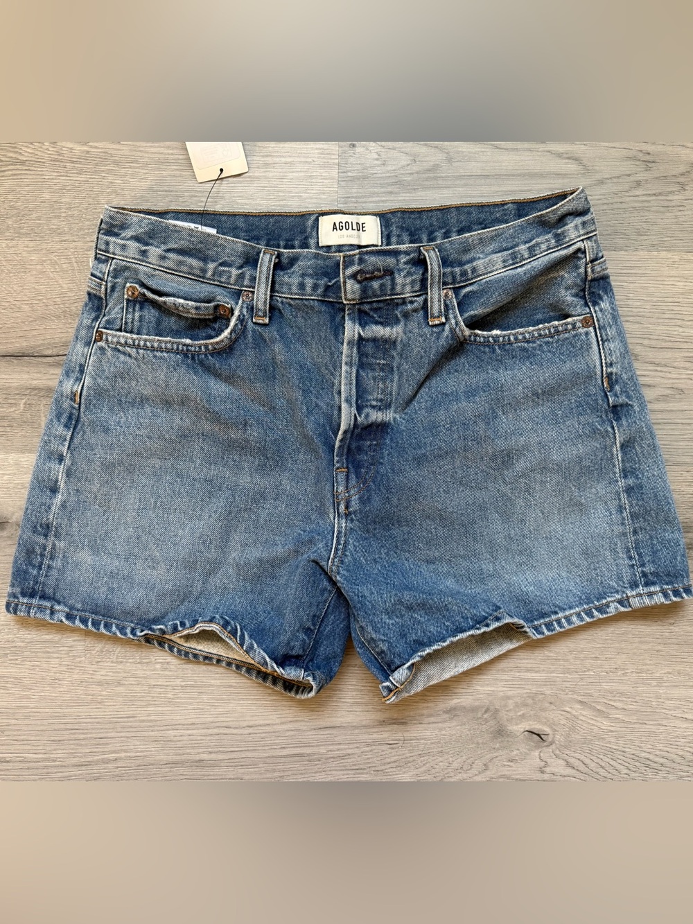 Agolde Parker long Denim Shorts 28